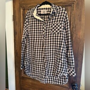 Victoria's Secret Half Button Sleep Shirt